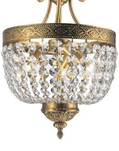 Load image into Gallery viewer, Florence Basket Chandelier - Solid Brass Finish - W:30cm H:46cm
