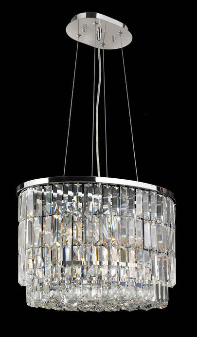 Modena Crystal Pendant - Oval Multi Tier W: 50cm - Designer Chandelier 