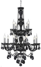 Load image into Gallery viewer, Jet Black Bohemian Chandelier - 12 ARM
