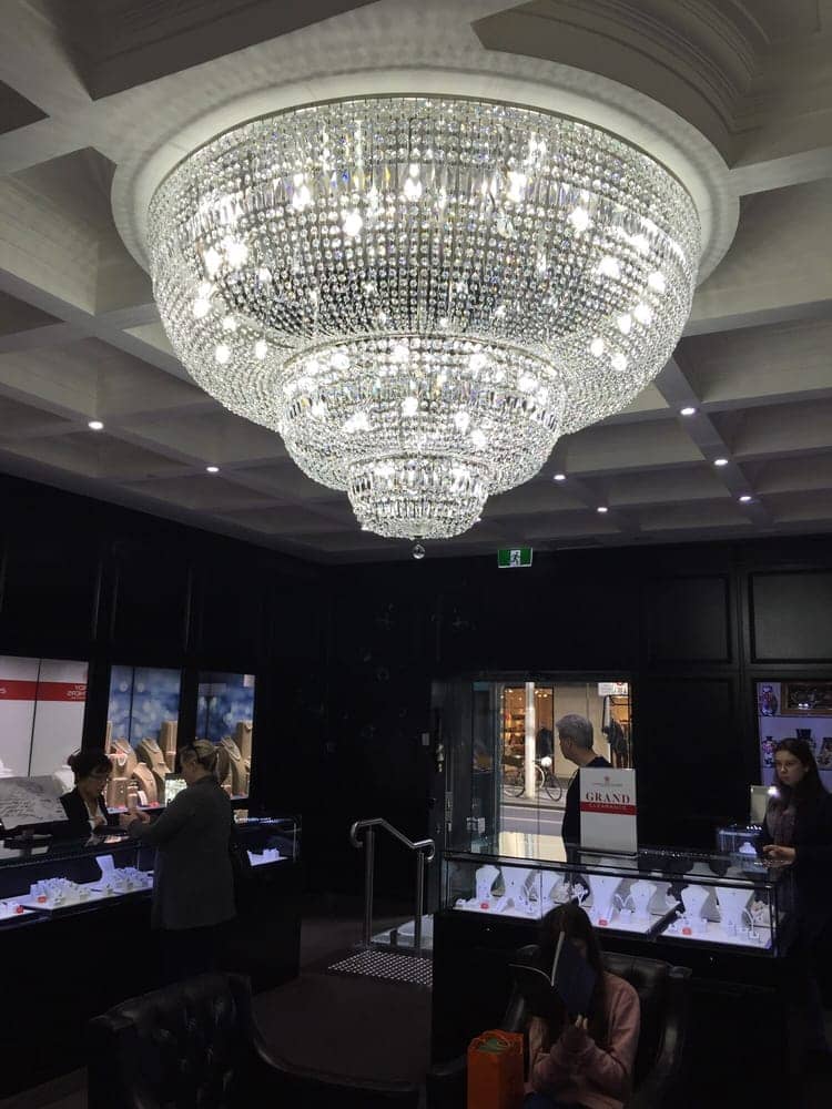 Empress Flush Mount Basket Chandelier - Chrome - Width:150cm