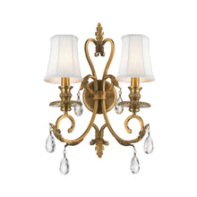 Load image into Gallery viewer, ARIA - Hampton Double Arm Wall Sconce - Brass
