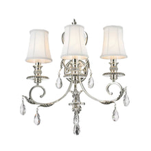 Load image into Gallery viewer, ARIA - Hampton Triple Arm Wall Sconce - Silver Plated
