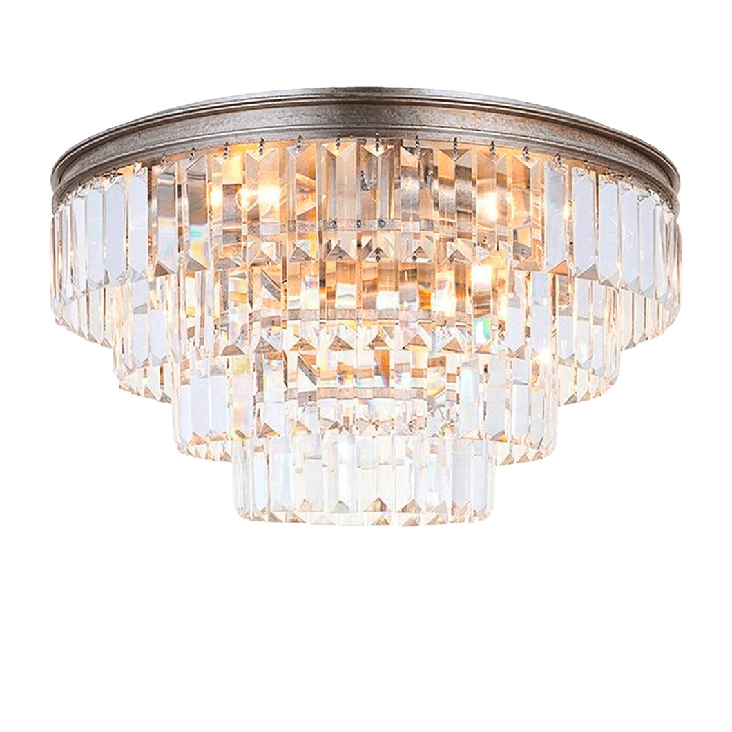 Jordan Collection - Flush Mount Chandelier - 50cm - Champagne