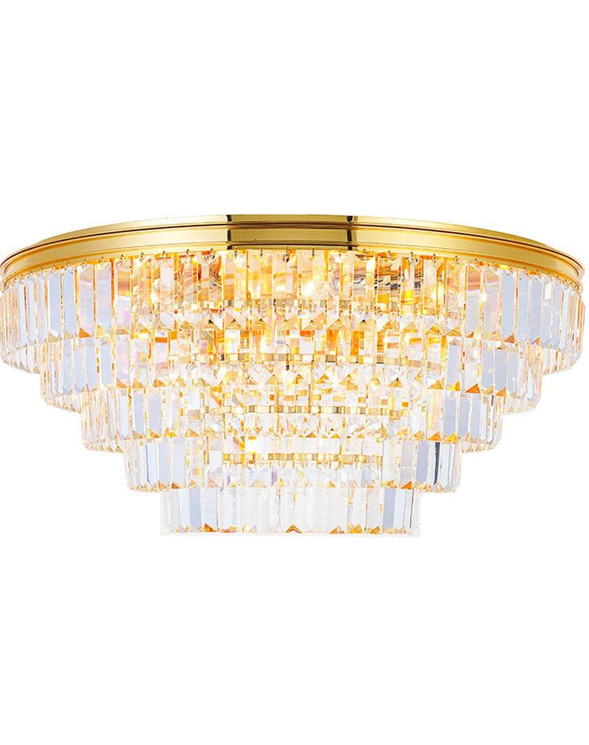 Jordan Collection - Flush Mount Chandelier - Gold Plated - W:70cm