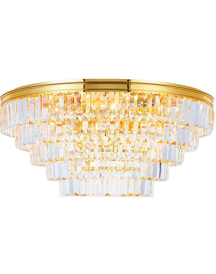 Jordan Collection - Flush Mount Chandelier - Gold Plated - W:70cm