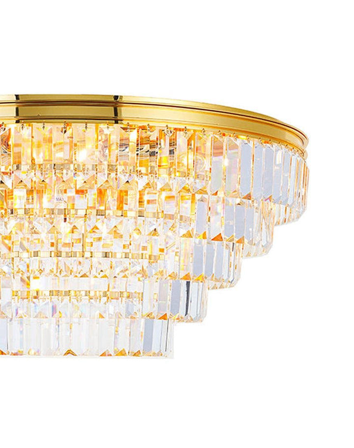 Jordan Collection - Flush Mount Chandelier - Gold Plated - W:70cm