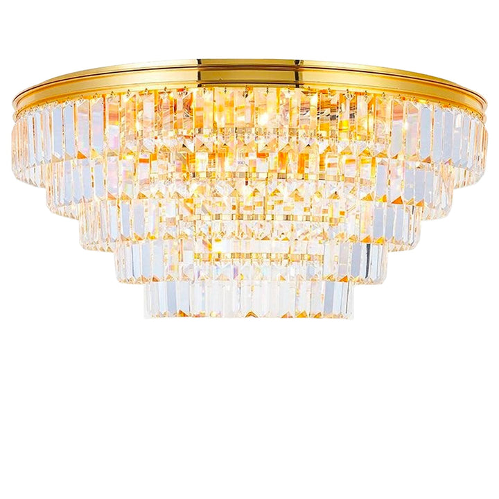 Jordan Collection - Flush Mount Chandelier - Gold Plated - W:70cm