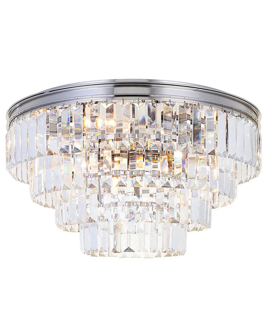 Jordan Collection - Flush Mount Chandelier - Nickel Plated - W:50cm