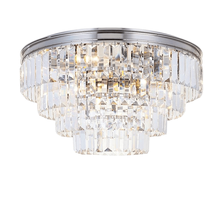 Jordan Collection - Flush Mount Chandelier - Nickel Plated - W:50cm