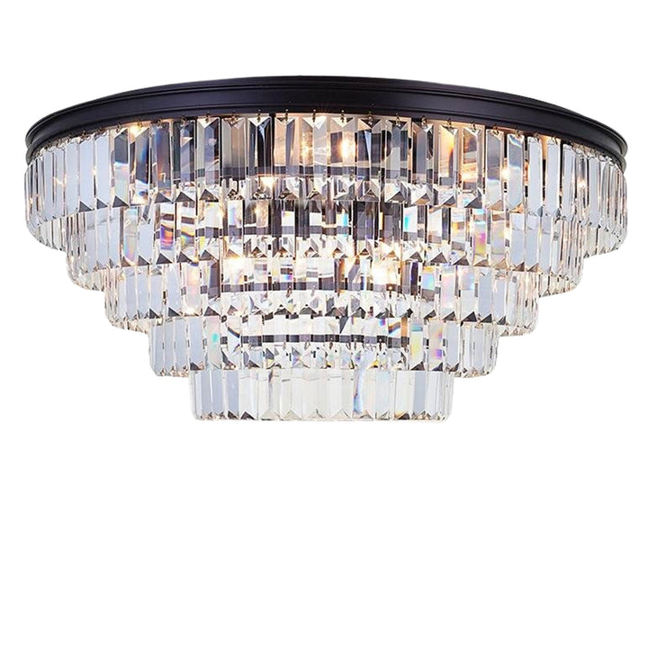 Jordan Collection - Flush Mount Chandelier - Warm Bronze - W:70cm