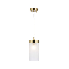 Load image into Gallery viewer, Provincial Collection - Single Light Pendant - Frosted Glass - Brass
