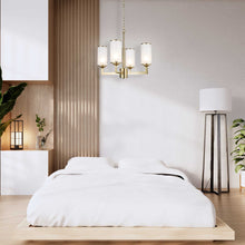 Load image into Gallery viewer, Provincial Collection - 4 Light Chandelier - Frosted Glass - Brass
