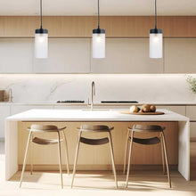 Load image into Gallery viewer, Provincial Collection - Single Light Pendant - Frosted Glass - Matte Black
