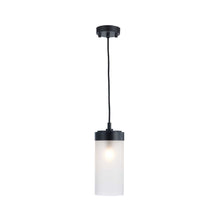 Load image into Gallery viewer, Provincial Collection - Single Light Pendant - Frosted Glass - Matte Black

