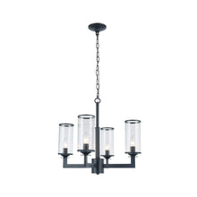 Load image into Gallery viewer, Provincial Collection - 4 Light Chandelier - Matte Black
