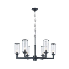 Load image into Gallery viewer, Provincial Collection - 6 Light Chandelier - Matte Black
