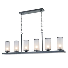 Load image into Gallery viewer, Provincial Collection- 120cm - Frosted Glass - Bar Light - Matte Black
