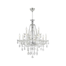Load image into Gallery viewer, Bohemian Brilliance 12 Arm Crystal Chandelier- CHROME
