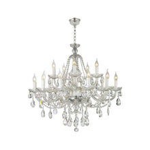 Load image into Gallery viewer, Bohemian Brilliance 15 Arm Crystal Chandelier- CHROME
