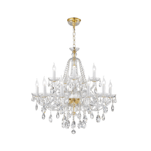 Load image into Gallery viewer, Bohemian Brilliance 15 Arm Crystal Chandelier- GOLD
