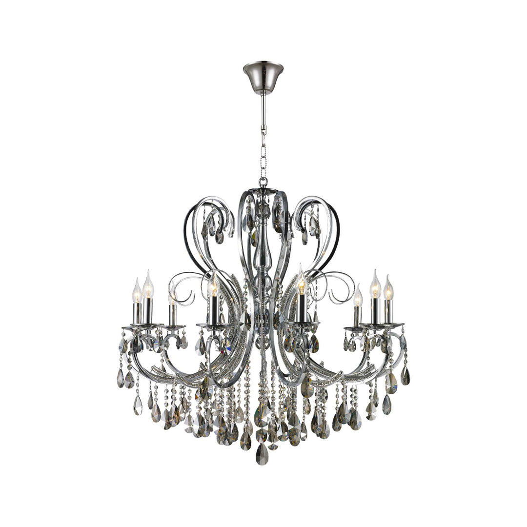 NewYork Princess 10 Arm Chandelier - SMOKE - W:90