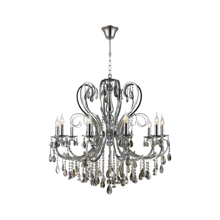NewYork Princess 10 Arm Chandelier - SMOKE - W:90