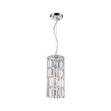 Load image into Gallery viewer, Modular Cylinder Crystal Pendant - Round - Height 37cm - Clear Crystal
