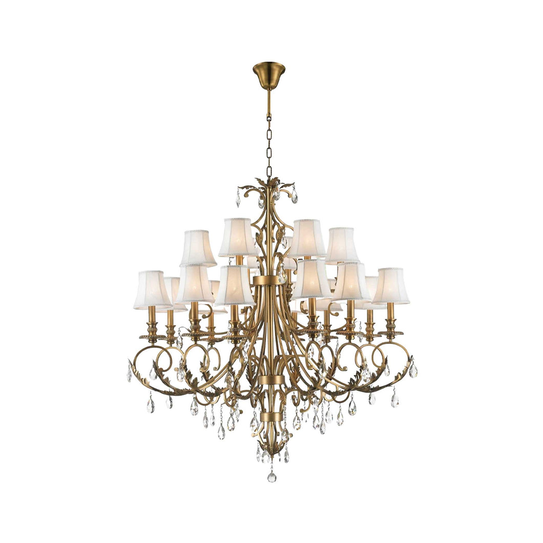 ARIA - Hampton 18 Arm Chandelier - Brass