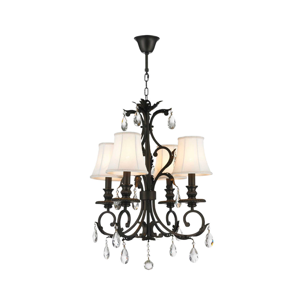 ARIA - Hampton 4 Arm Chandelier - Dark Bronze