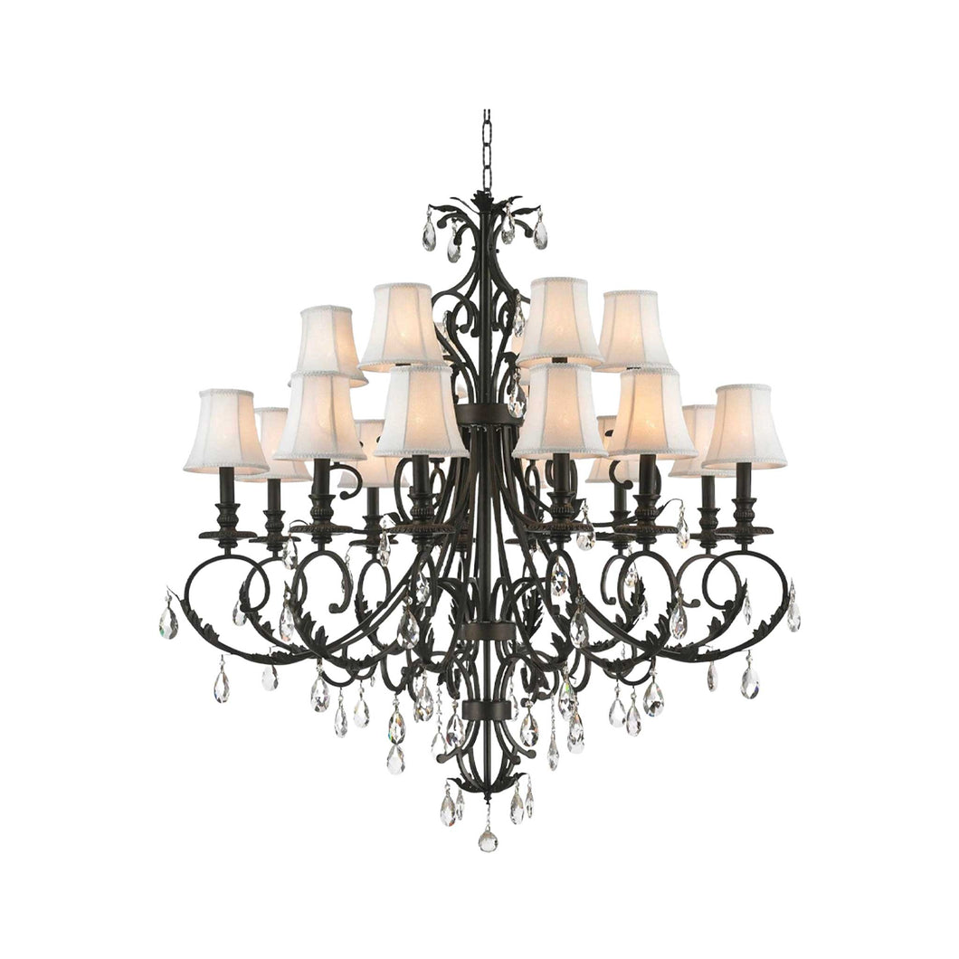 ARIA - Hampton 18 Arm Chandelier - Dark Bronze