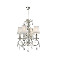 Load image into Gallery viewer, ARIA - Hampton 4 Arm Chandelier - Silver Plated
