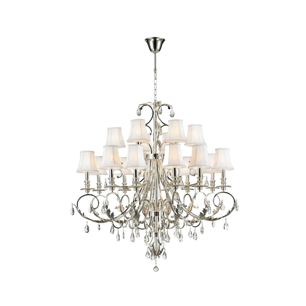 ARIA - Hampton 18 Arm Chandelier - Silver Plated