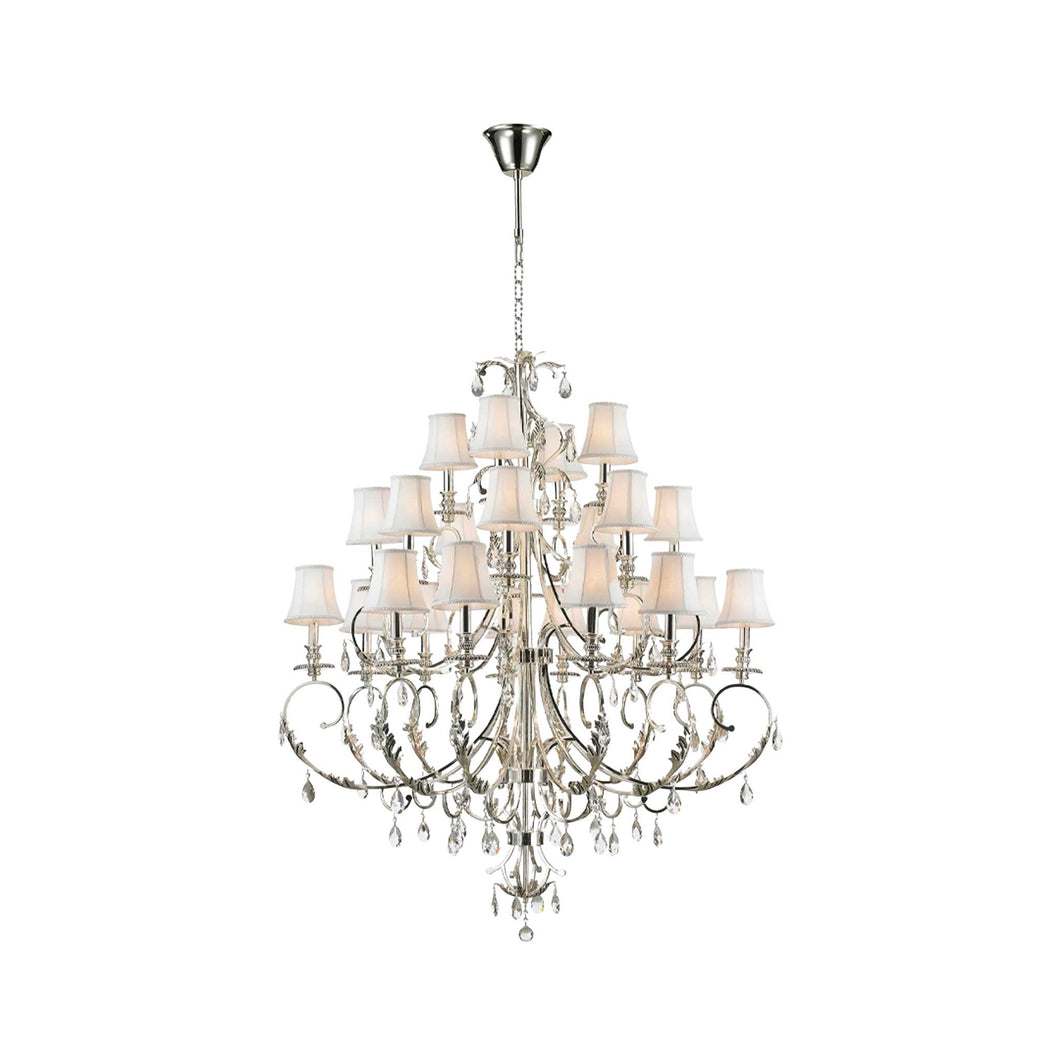 ARIA - Hampton 24 Arm Chandelier - Silver Plated