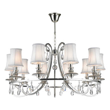 Load image into Gallery viewer, NewYork - Hampton Halo 10 Light Chandelier - Silver Plated
