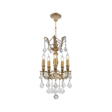 Load image into Gallery viewer, AMERICANA 5 Light Chandelier - Brass Finish
