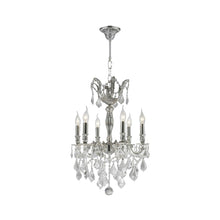 Load image into Gallery viewer, AMERICANA 6 Light Crystal Chandelier - Silver Plated
