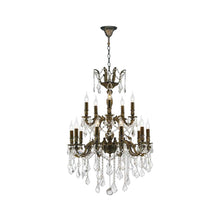 Load image into Gallery viewer, AMERICANA 15 Light Crystal Chandelier - Antique Bronze Style
