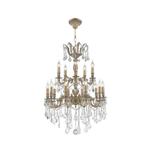 Load image into Gallery viewer, AMERICANA 15 Light Crystal Chandelier - Brass Finish
