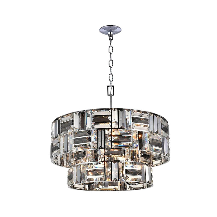 Aurora NewYork Pendant Chandelier - Two Tier - Width: 52cm - Chrome