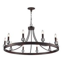 Load image into Gallery viewer, Harper Collection - 10 Light Chandelier - Warm Bronze
