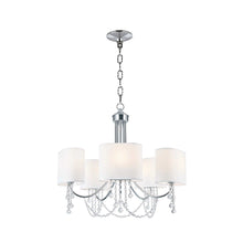 Load image into Gallery viewer, Amelia 5 Light Crystal Chandelier - CHROME
