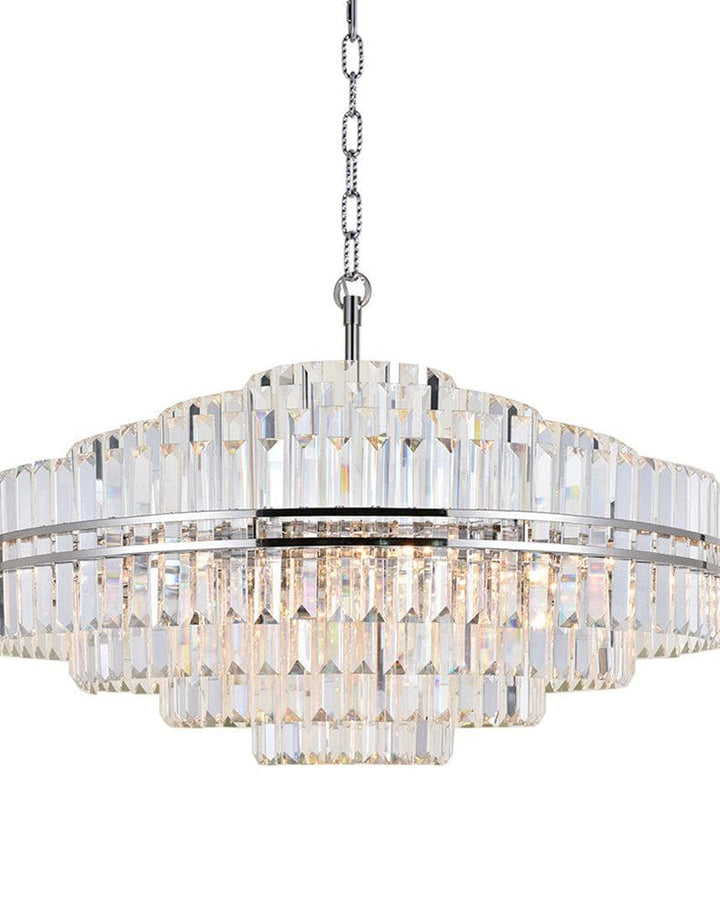Ashton Collection - 100cm Chandelier - Nickel Plated