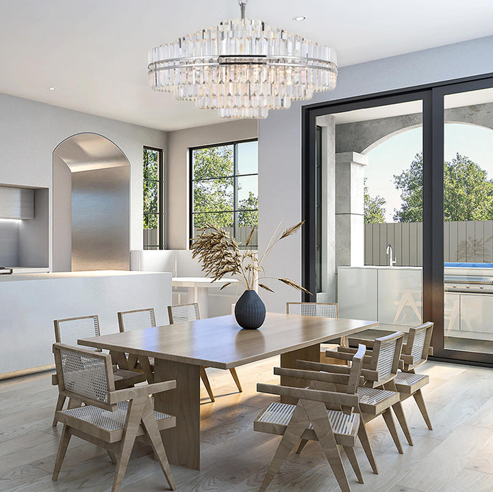 Ashton Collection - 100cm Chandelier - Nickel Plated