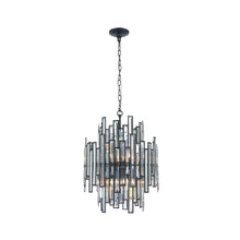 Load image into Gallery viewer, Rhea Collection - Three Tier Chandelier- Matte Black
