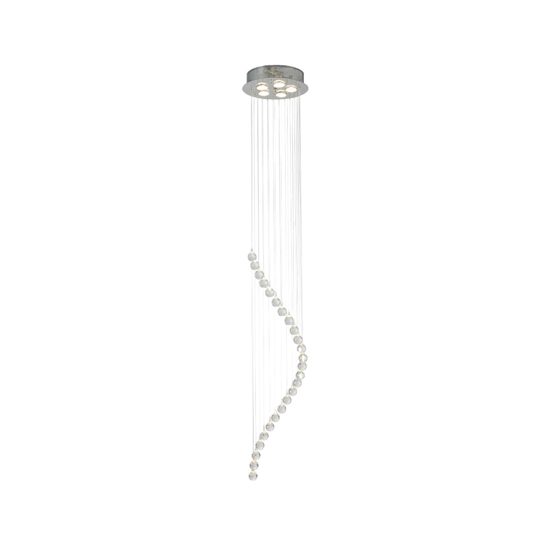 Contemporary Wave LED Chandelier - Clear- W:30cm H:180cm