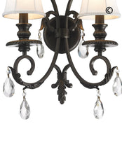 Load image into Gallery viewer, ARIA - Hampton Triple Arm Wall Sconce - Dark Bronze - Designer Chandelier 
