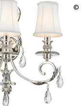 Load image into Gallery viewer, ARIA - Hampton Triple Arm Wall Sconce - Silver Plated - Designer Chandelier 
