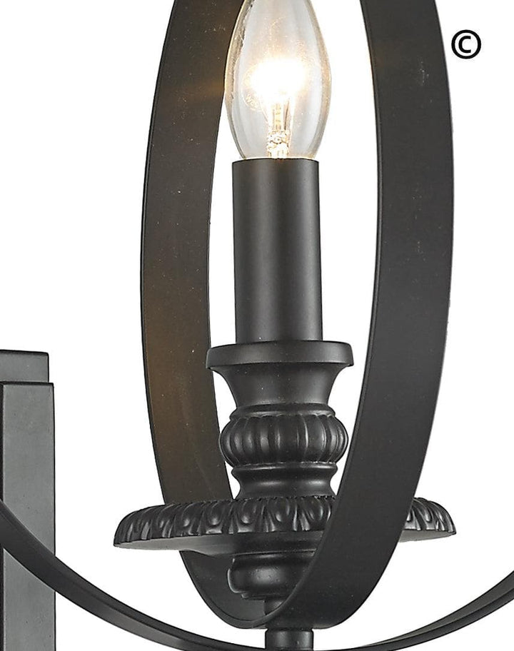 Hampton Orb - Wall Sconce - Dark Bronze - Designer Chandelier 