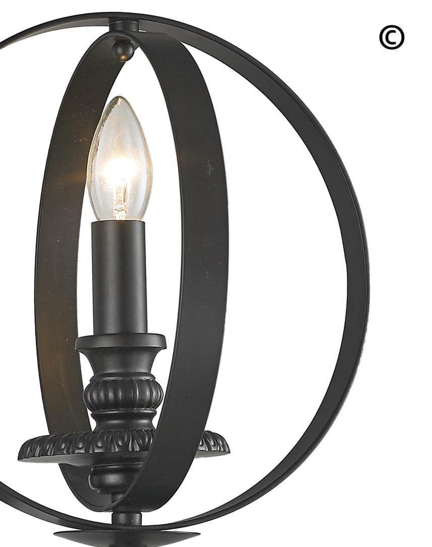 Hampton Orb - Wall Sconce - Dark Bronze - Designer Chandelier 