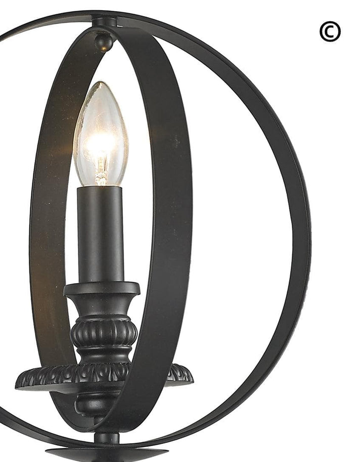 Hampton Orb - Wall Sconce - Dark Bronze - Designer Chandelier 